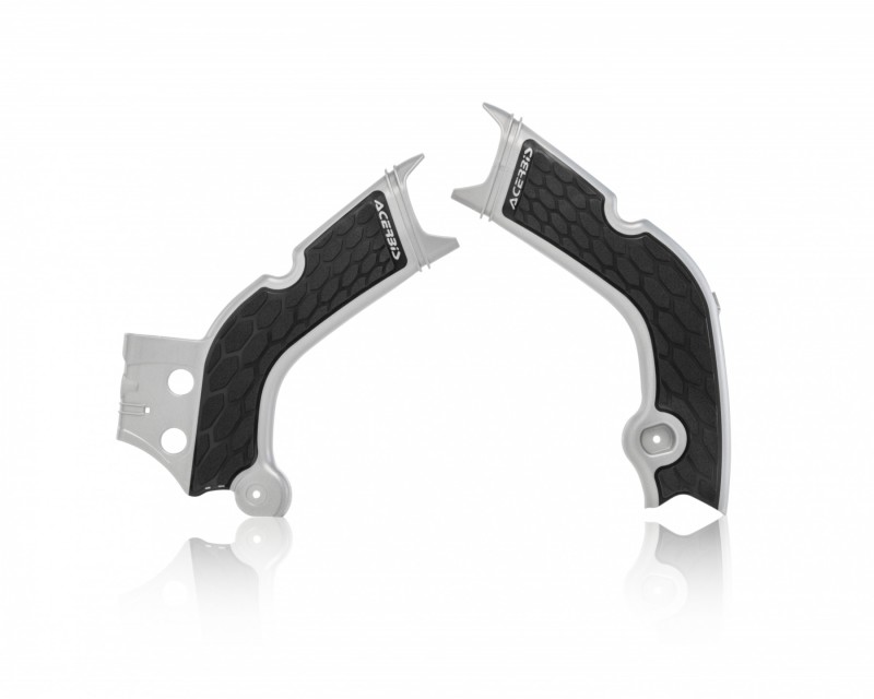 Acerbis 19-22 CRF250R/RX/ CRF450R/RX/ CRF450R-S Frame Guards- X-Grip - Silver/Black - 2736331015