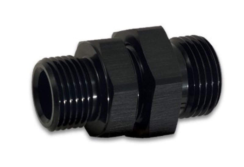 Vibrant -10AN to -8AN ORB Male to Male Union Adapter - Anodized Black - 16983