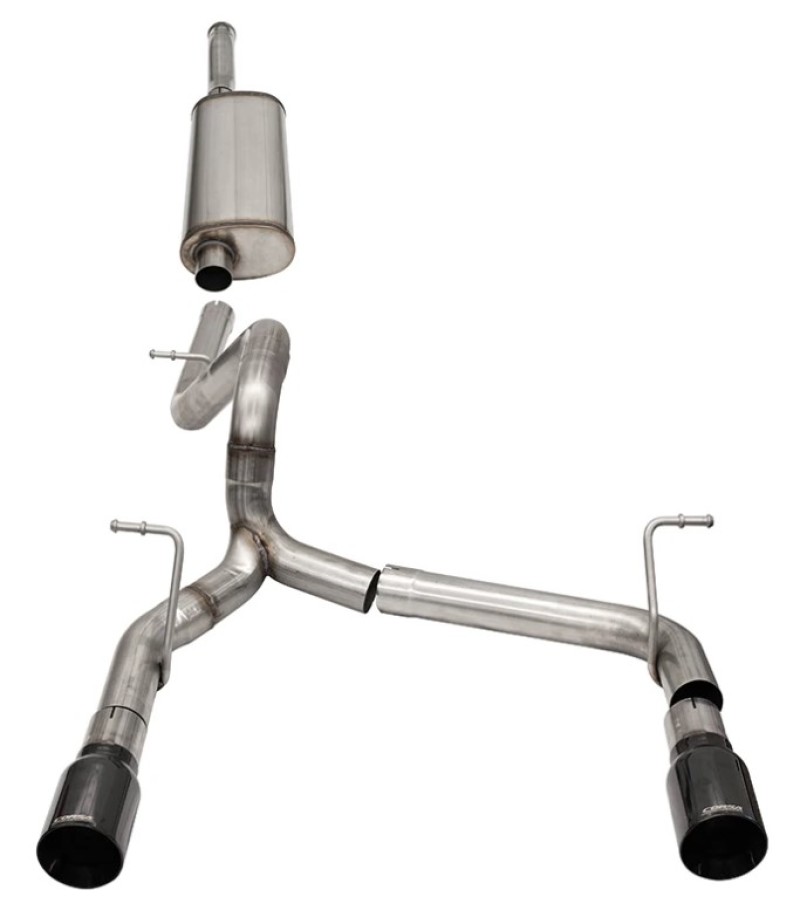 Corsa 18-21 Jeep Wrangler JLU 3.6L 2.75in Sport Cat-Back Exhaust w/ 4in Black Tips - 21124BLK