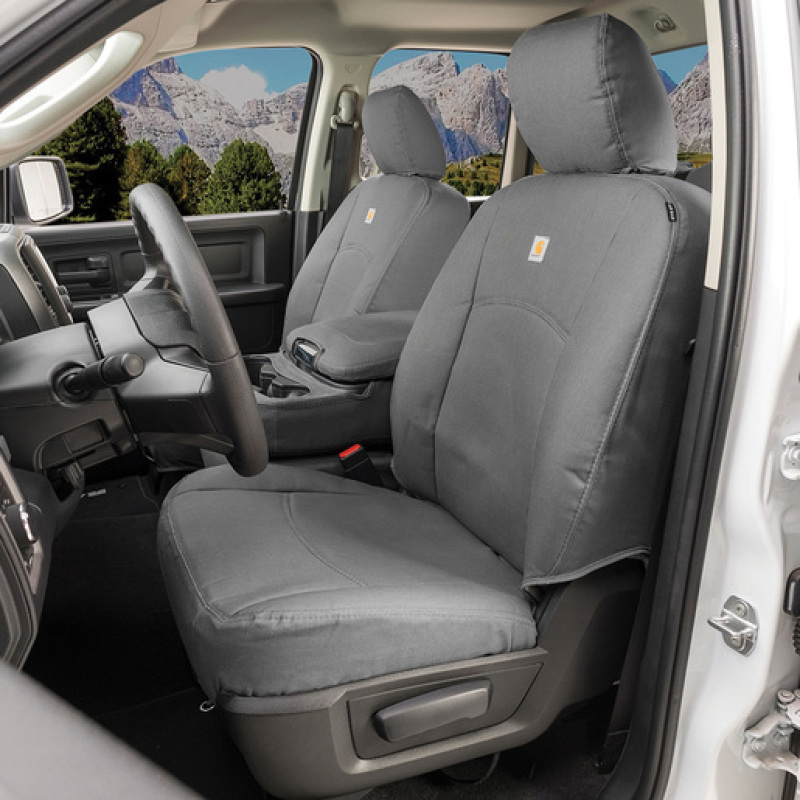Covercraft 19-24 Chevrolet Silverado Carhartt PrecisionFit Custom Second Row Seat Covers - Gravel - GTC4138CAGY