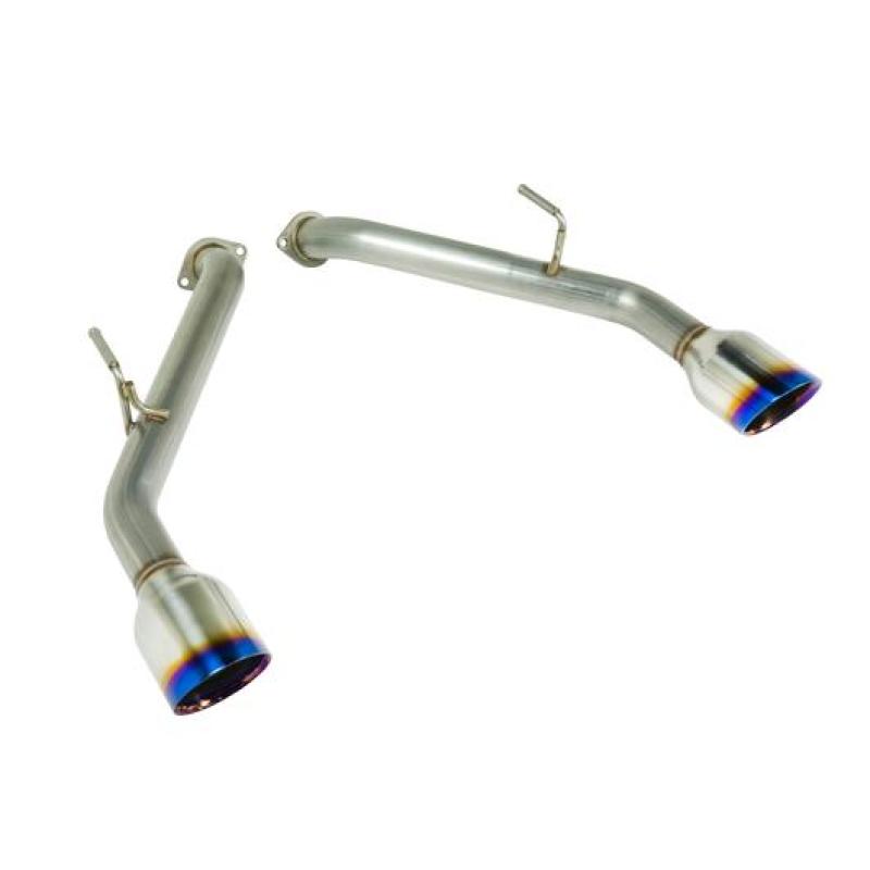 Remark 2014+ Infiniti Q50 Axle Back Exhaust w/Burnt Stainless Double Wall Tip - RO-TTQ5-D