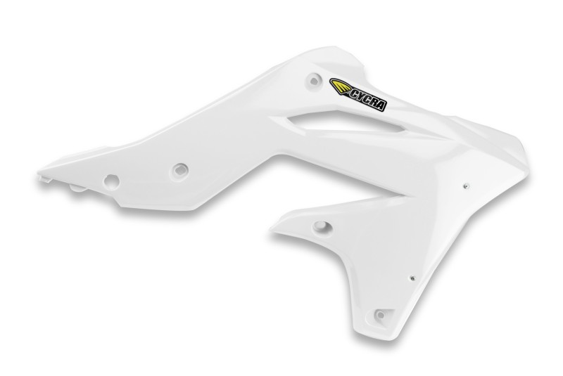 Cycra 13-16 Kawasaki KX250F Radiator Shroud - White - 1CYC-1865-42