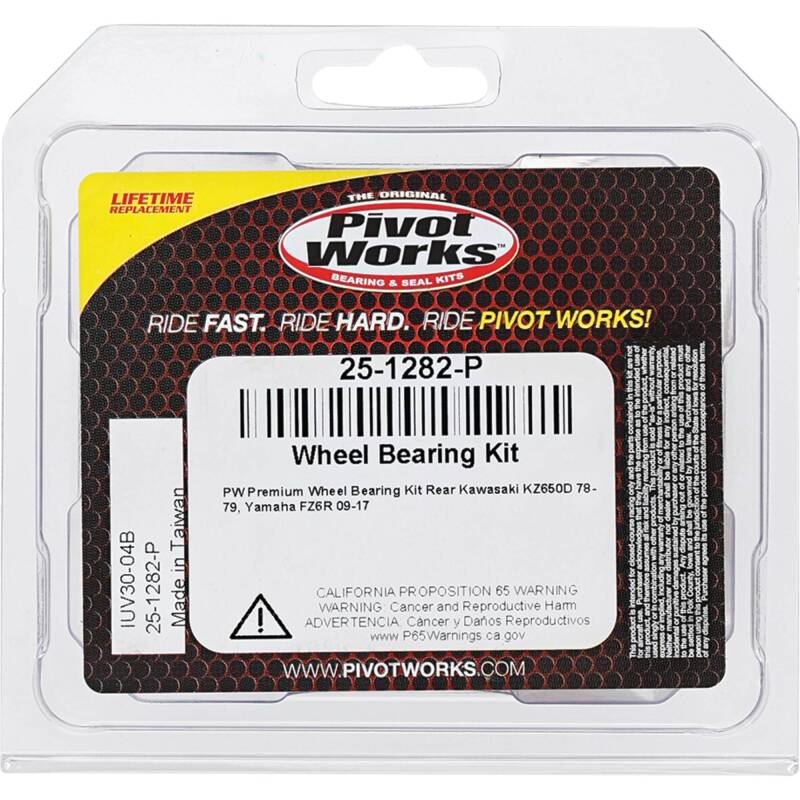 Pivot Works Kawasaki, Yamaha Wheel Bearing Kit Premium Bearings - 25-1282-P