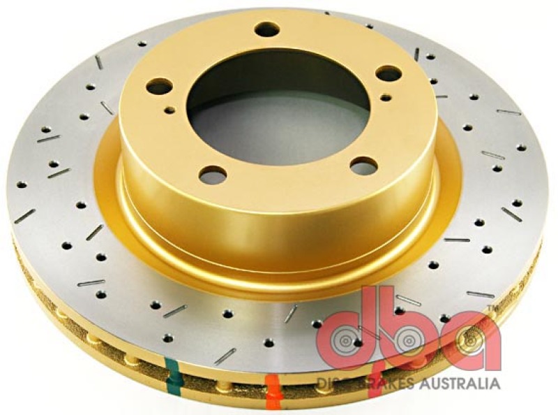 DBA 07+ Toyota Landcruiser 200 Series Front Drilled and Slotted 4000 Series Rotor - 42722XS