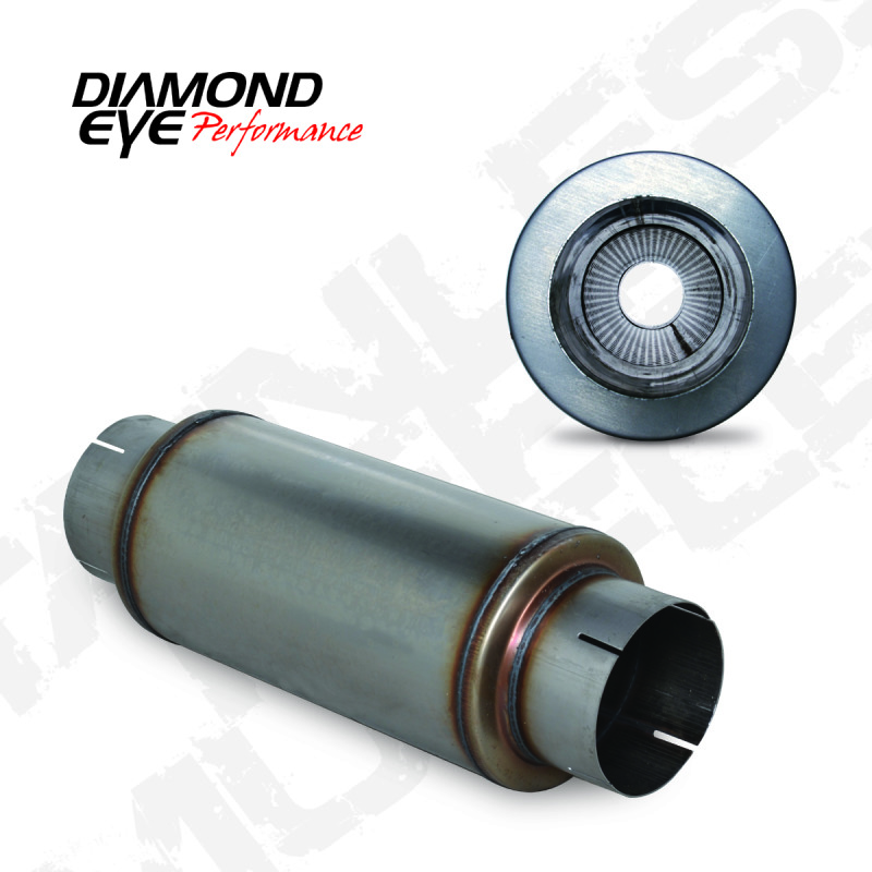 Diamond Eye MFLR 5inID SGL IN/SGL OUT 7inDIA X 14in BODY 20in LENGTH PERF SLOTTED ENDS 409 SS - 560020