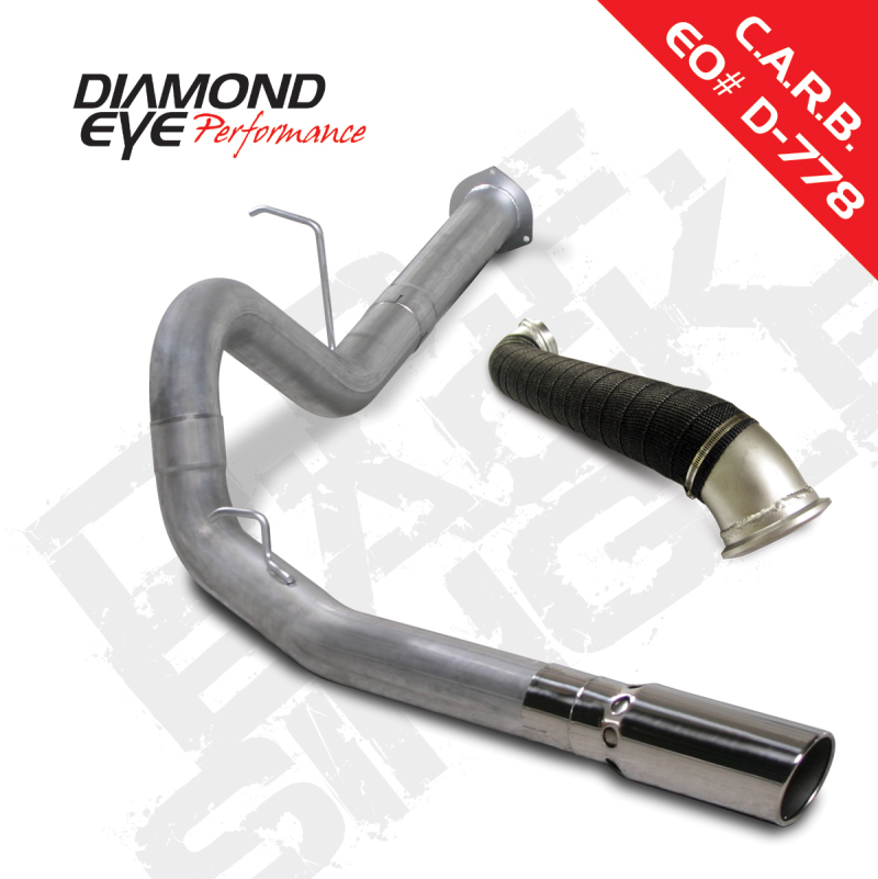 Diamond Eye KIT 4in DPF-BACK SGL w/ TDP AL 07.5-10 Chevy/GMC 6.6L Duramax 2500/3500 - K4129A