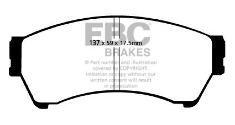 EBC 06-07 Mazda 6 2.3 Greenstuff Front Brake Pads - DP21765/2