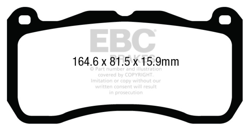 EBC 13-14 Ford Mustang 5.8 Supercharged (GT500) Shelby Redstuff Front Brake Pads - DP33013C