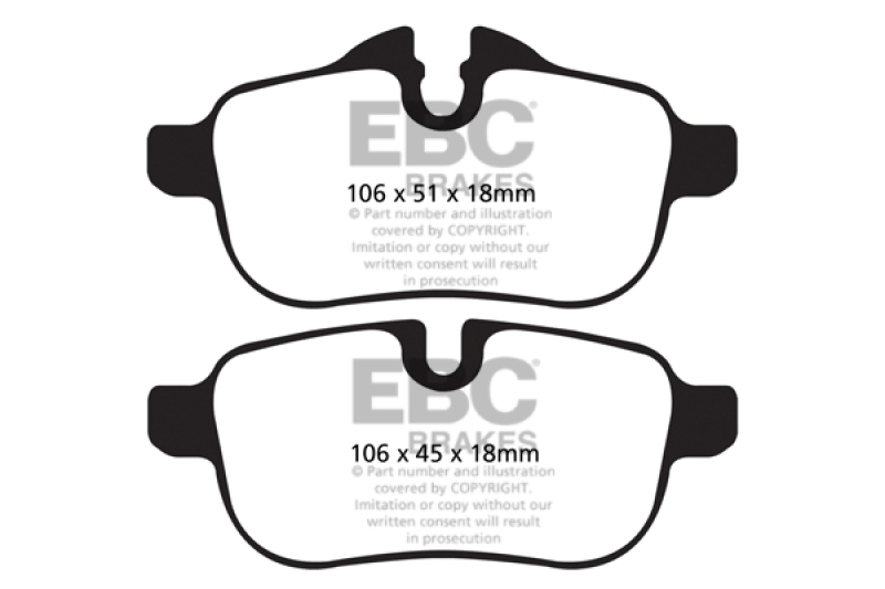 EBC 09+ BMW Z4 3.0 (E89) Yellowstuff Rear Brake Pads - DP42046R