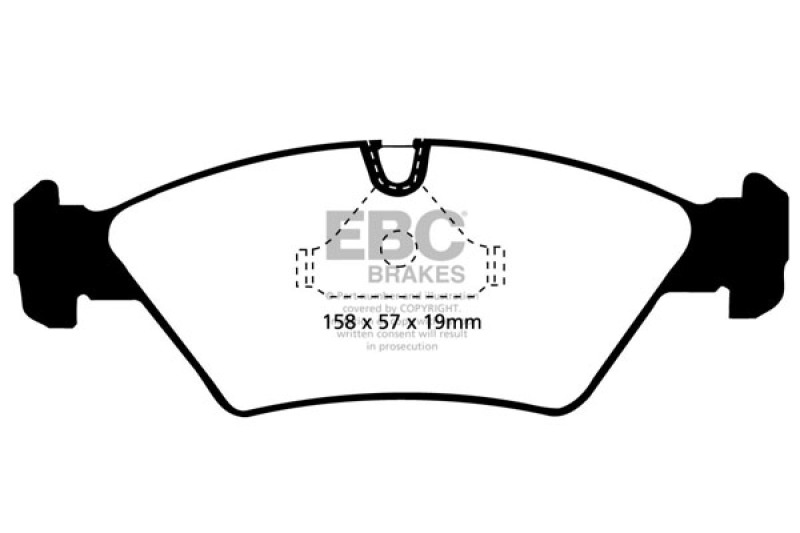 EBC 87-91 BMW M3 2.3 (E30) Yellowstuff Front Brake Pads - DP4414R