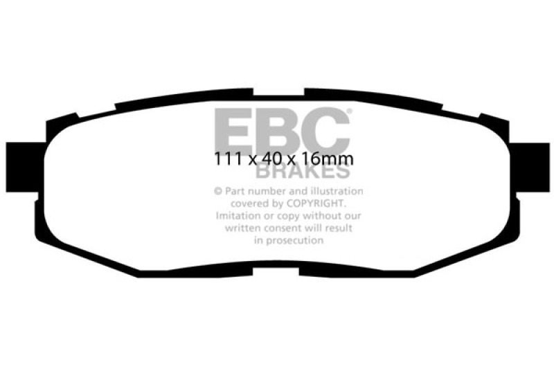 EBC 10-14 Subaru Legacy 2.5 GT Bluestuff Rear Brake Pads - DP51758NDX