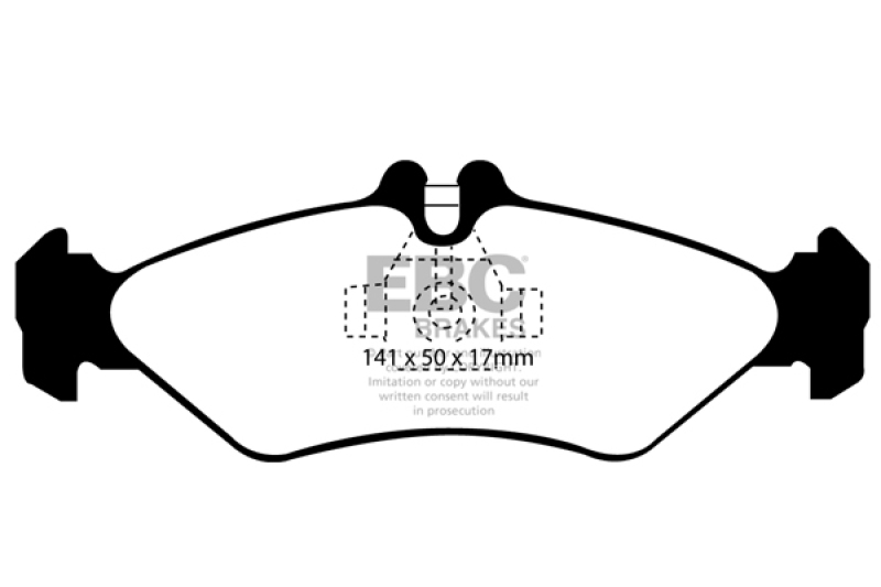 EBC 02-03 Mercedes-Benz Commercial Sprinter Box Van (ATE Rears) Greenstuff Rear Brake Pads - DP61069