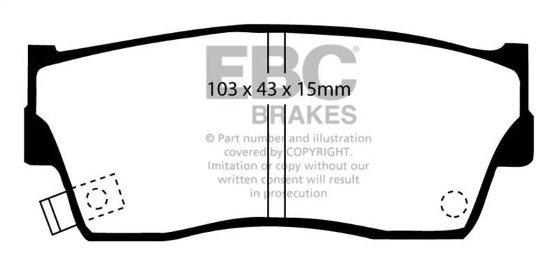 EBC 98-00 Chevrolet Tracker 1.6 (2 Door) Greenstuff Front Brake Pads - DP6774