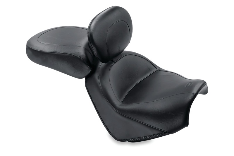 Mustang 05-11 Suzuki Boulevard M50 Standard Touring 2PC Seat w/Driver Backrest - Black - 79541