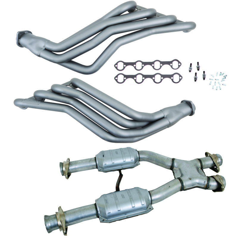 BBK 79-93 Ford Mustang 5.0L 1-3/4 Long Tube Headers w/High Flow Catted X-Pipe (Ti Ceramic) - 15942