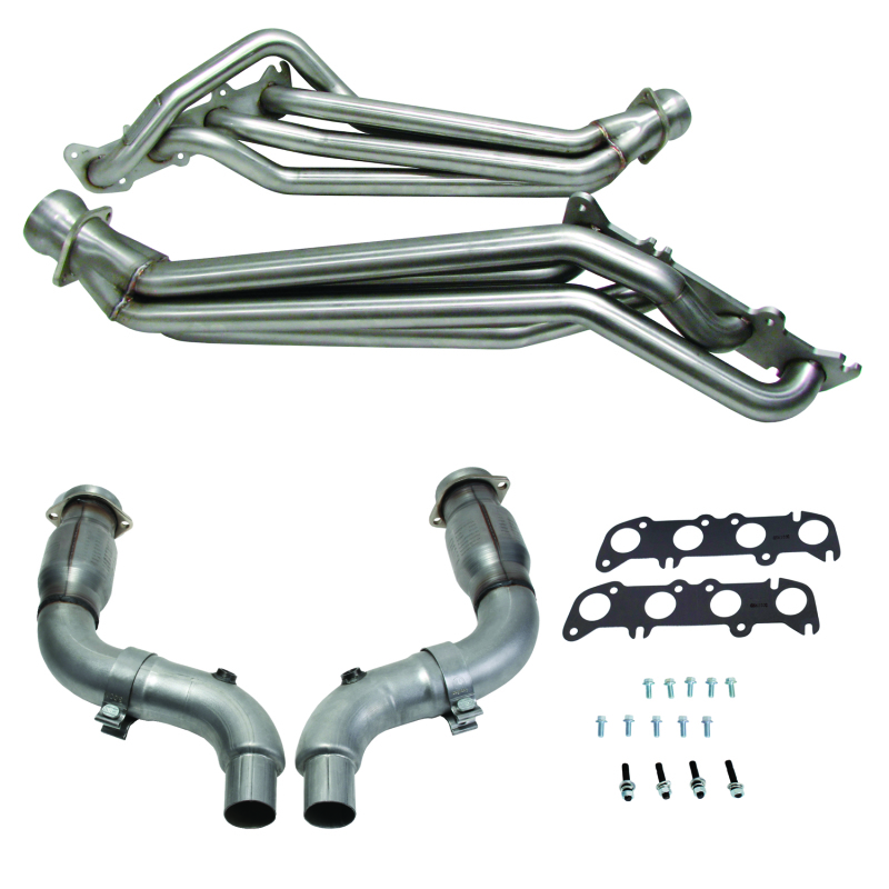 BBK 15-23 Ford Mustang GT 5.0 1-7/8in Long Tube Headers (304SS) w/High Flow Catted Mid Pipe - 18567