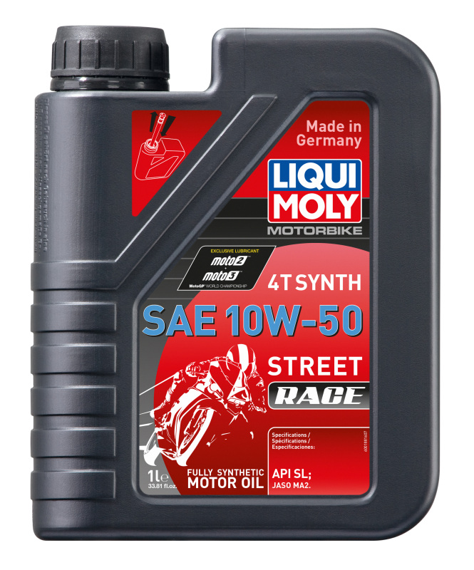 LIQUI MOLY 1L Motorbike 4T Synth SAE 10W50 Street Race - 20066