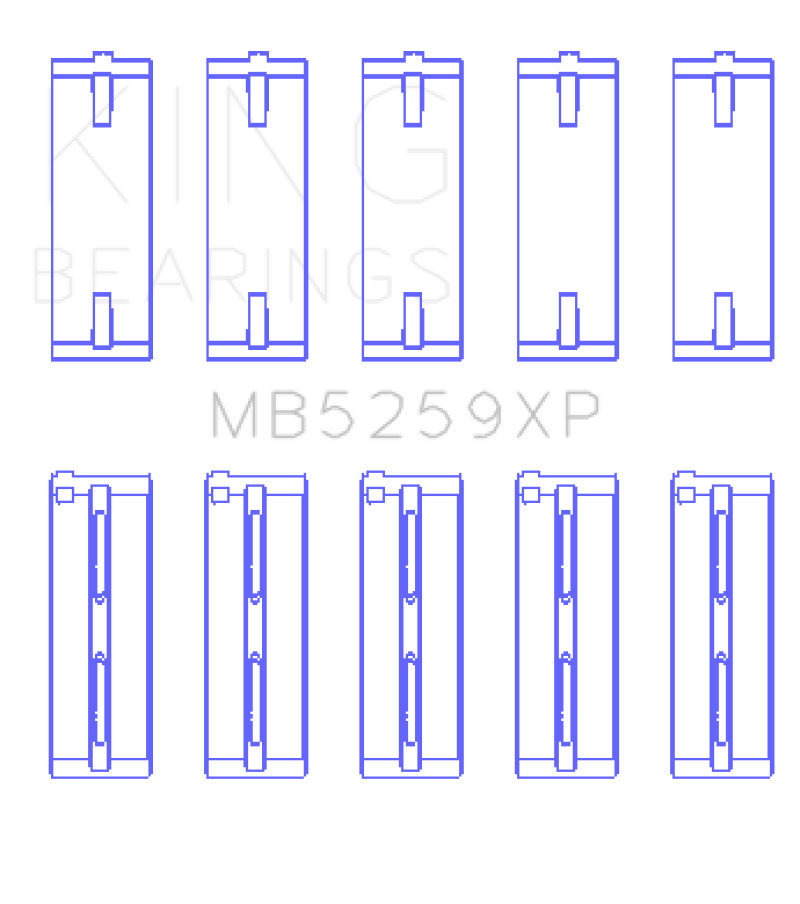 King Acura B18A1/B1/C1/C5 K20A / K24A (Size STD) Performance Main Bearing Set - MB5259XP