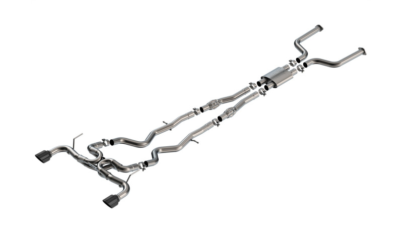 Borla 16-24 Infinity Q50 (Auto V6) ATAK Cat Back - 4.5in Black Chrome Tip - 140978BC