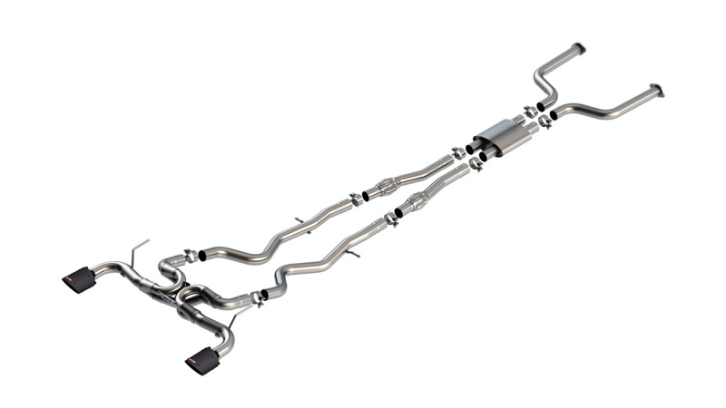 Borla 16-24 Infinity Q50 (Auto V6) ATAK Cat Back - 4.5in Carbon Fiber Black Anodized Tip - 140978CFBA