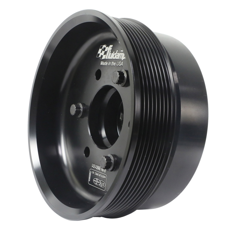Fluidampr Chevy LSX 6-1/4in Damper w/Single 8 Rib 6.57in Dia Pulley Steel Internally Balanced Damper - 660101