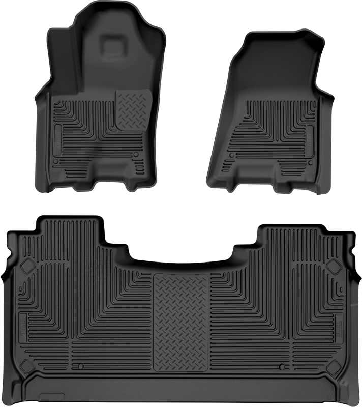 Husky Liners 2025 RAM 1500 CC Weatherbeater Front & 2nd Seat Floorliner (3pc Set) - Blk - 94491