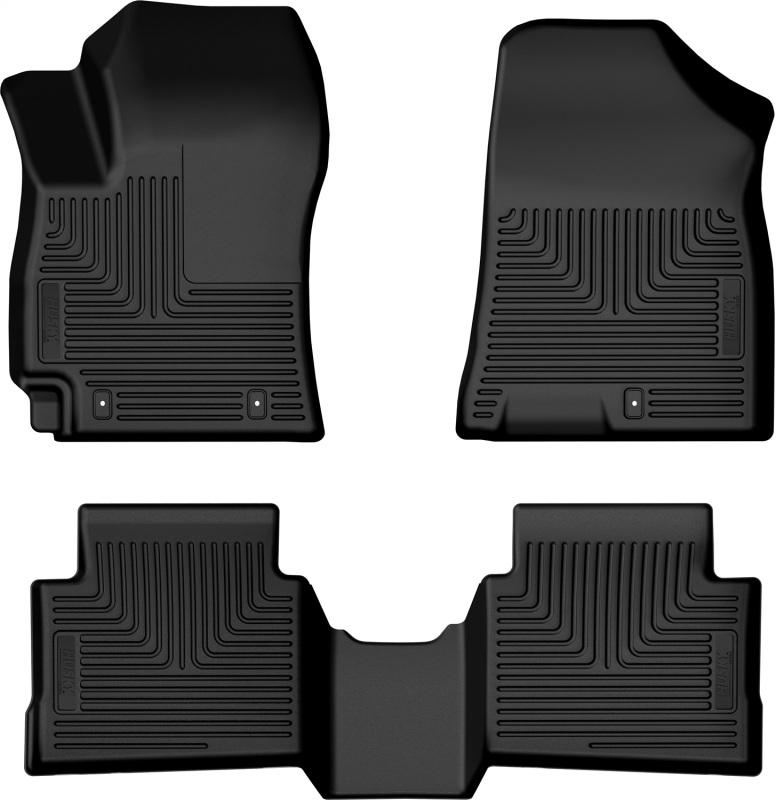 Husky Liners 24-25 Hyundai Kona Weatherbeater Front & 2nd Seat Floorliner (3pc Set) - Blk - 95951