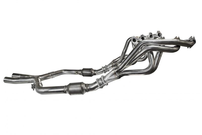 Kooks 05-10 Ford Mustang GT Manual 1 5/8in x 2 1/2in SS Long Tube Headers and OEM Catted SS X Pipe - 1131H020