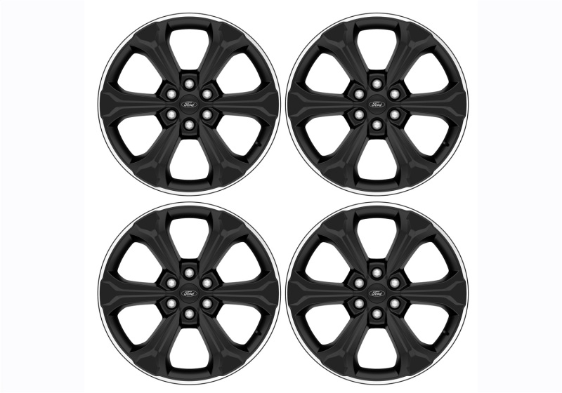 Ford Racing 2024 F-150 22in Wheel Kit - Black w/Machined Face - M-1007K-S2295BA