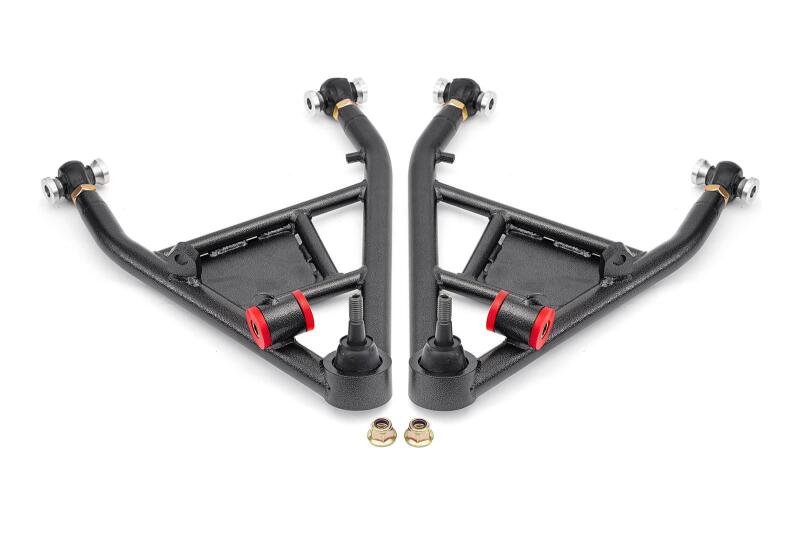 BMR 14-19 Chevrolet Corvette C7 Rear Lower Control Arms For 15in Conversion Kit - Black Hammertone - LCA570H