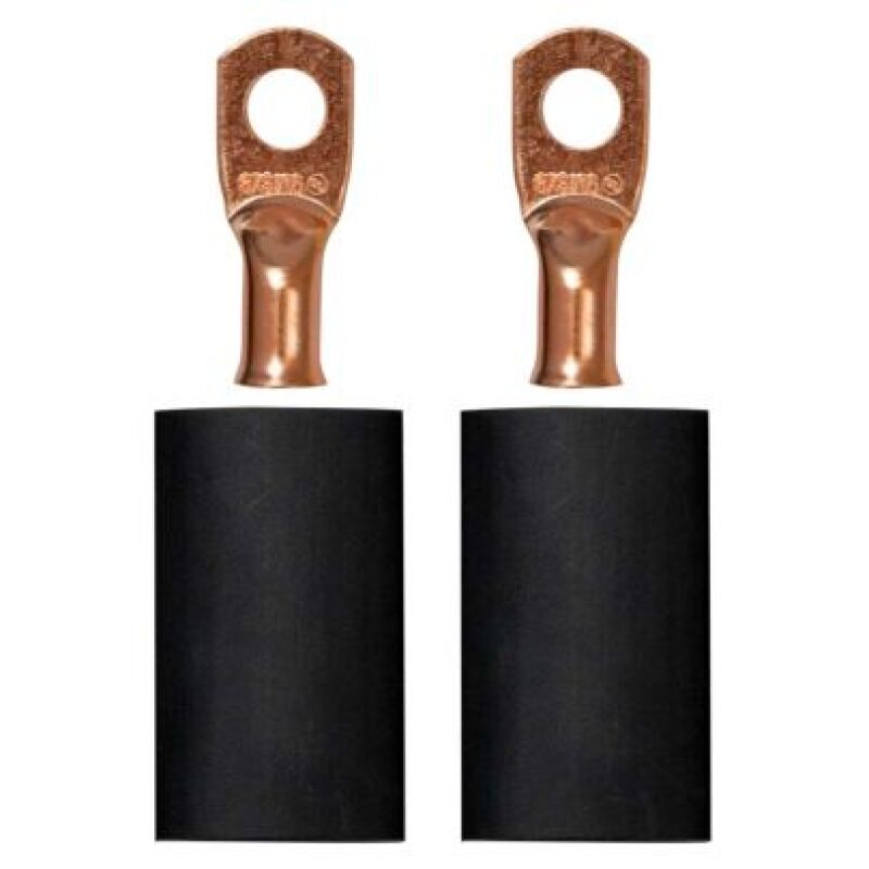 Moroso 5/16in Dia Stud 6 GA Wire Crimp/Solder Battery Cable Terminal Kit (2 Pack) - 74163
