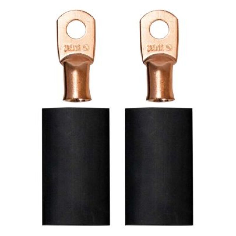 Moroso 5/16in Dia Stud 2 GA Wire Crimp/Solder Battery Cable Terminal Kit (2 Pack) - 74164