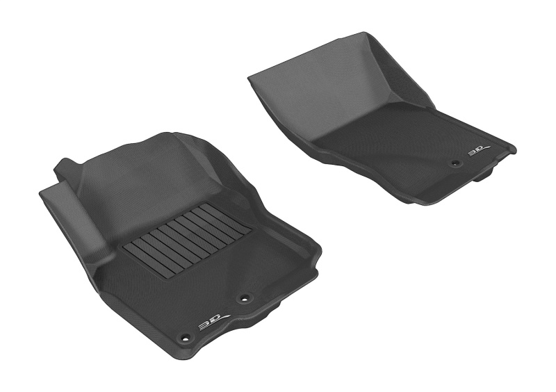 3D MAXpider 2005-2019 Nissan Frontier Crew/King Cab Kagu 1st Row Floormat - Black - L1NS06111509