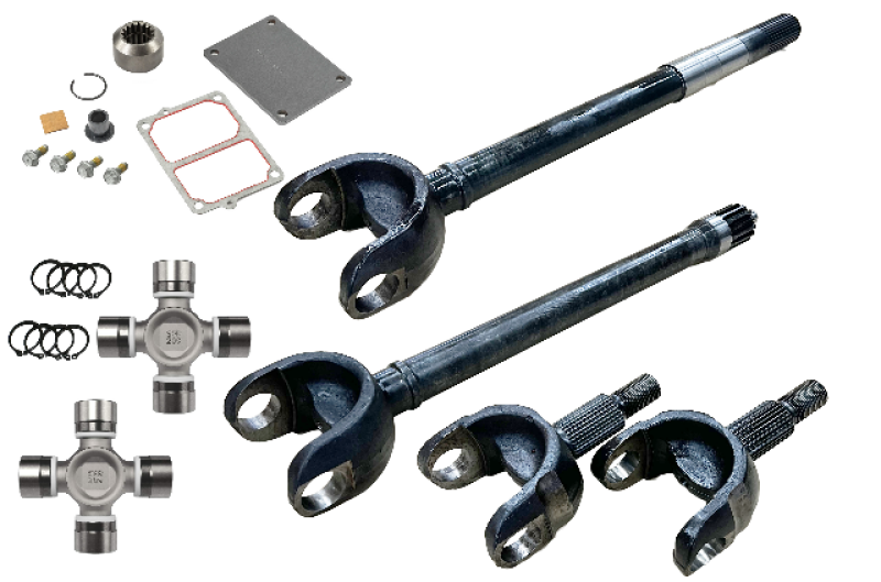 Revolution Gear & Axle 2018+ Jeep Wrangler JL & JT Chromoly Discovery Series Front Axle Kit w/FAD - DC-D44-JLJT-2PC-FAD