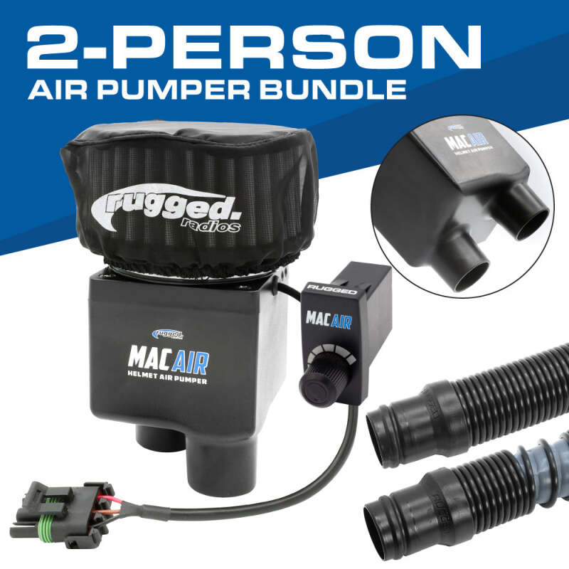 Rugged Radios MAC Air 2-Person Helmet Air Pumper (Bundle) - MAC-2P-KIT