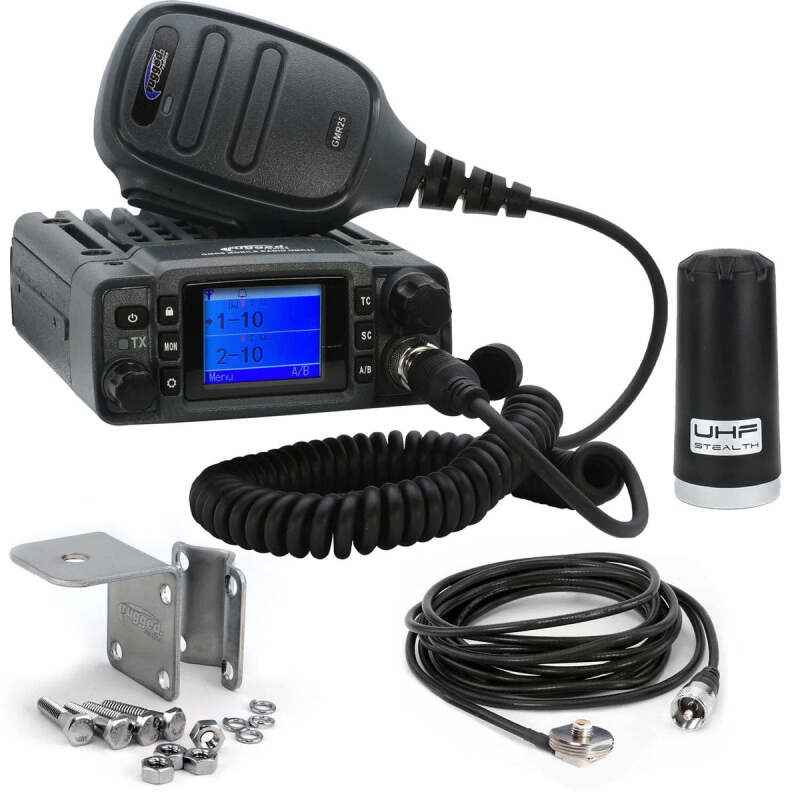 Rugged Radios Radio Kit Lite - GMR25 Waterproof GMRS Mobile Radio with Stealth Antenna - RKL-GMR25