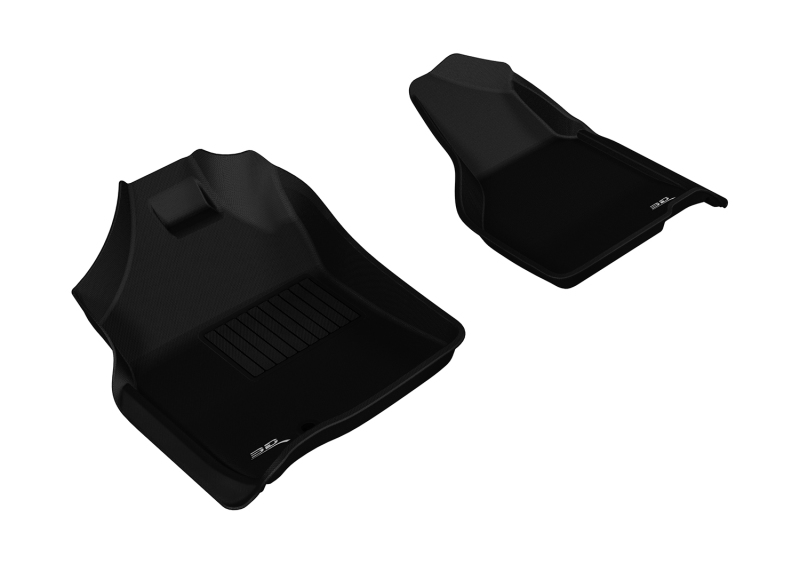 3D MAXpider 2009-2012 Dodge Ram 1500 Regular Cab Kagu 1st Row Floormat - Black - L1DG01811509