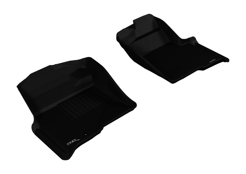 3D MAXpider 2009-2010 Ford F-150 Regular/Supercab/Supercrew Kagu 1st Row Floormat - Black - L1FR06711509