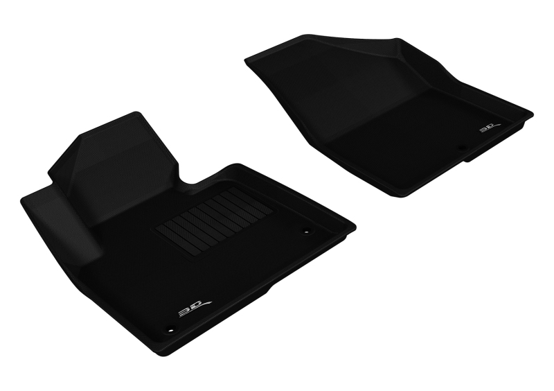 3D MAXpider 2013-2019 Hyundai Santa Fe Sport/Santa Fe/Santa Fe Xl Kagu 1st Row Floormat - Black - L1HY01711509