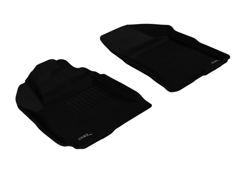 3D MAXpider 2010-2012 Hyundai Santa Fe Kagu 1st Row Floormat - Black - L1HY04011509