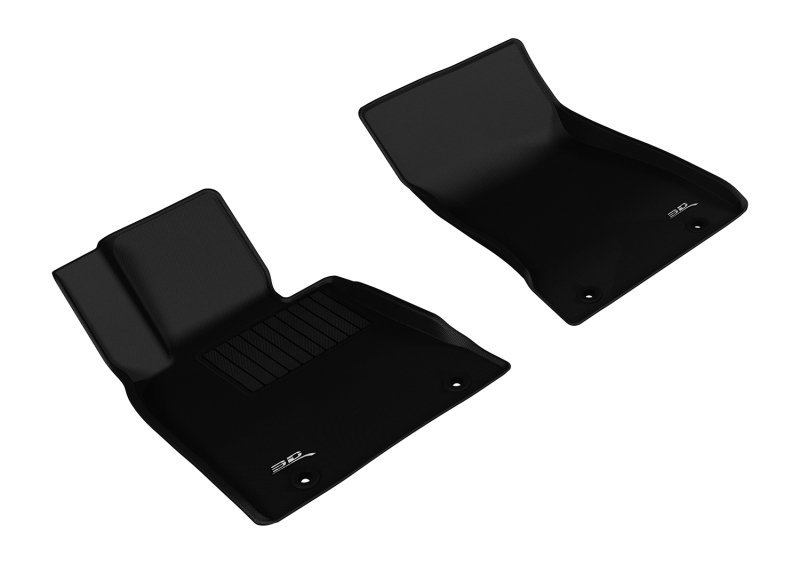 3D MAXpider 2015-2019 Genesis/Hyundai G80/Genesis Sedan Kagu 1st Row Floormat - Black - L1HY06111509