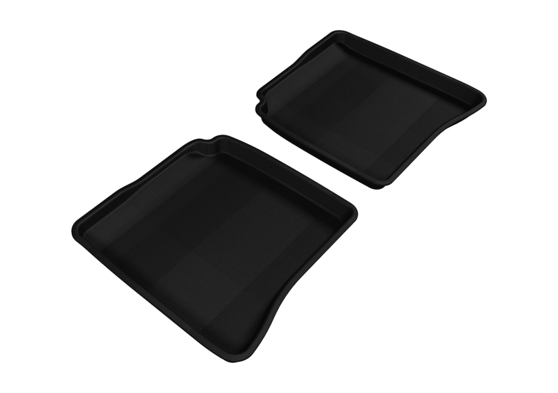 3D MAXpider 2007-2013 Mercedes-Benz S-Class W221 Kagu 2nd Row Floormats - Black - L1MB00621509