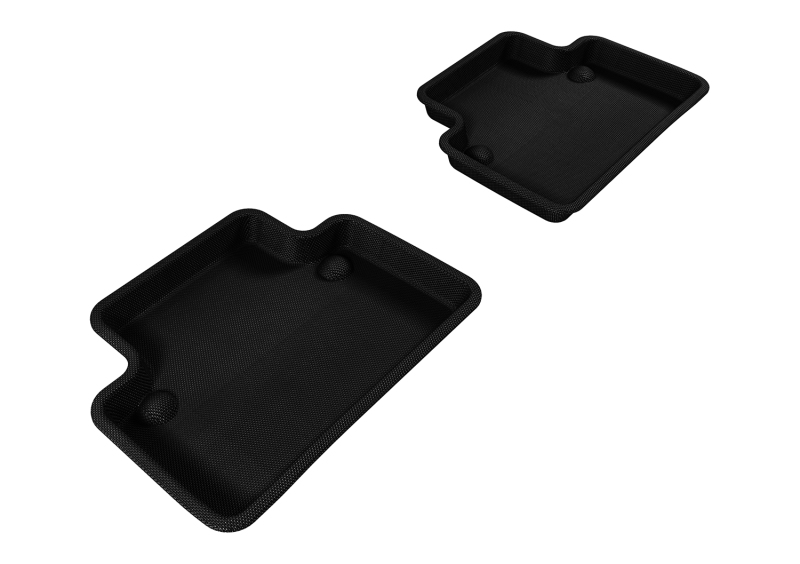3D MAXpider 2004-2012 Volvo S40 Kagu 2nd Row Floormats - Black - L1VV00321509