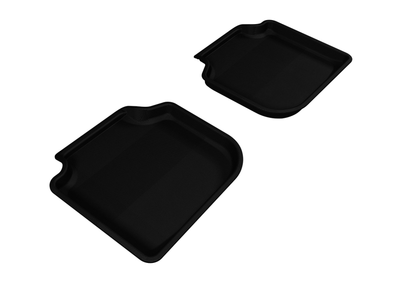 3D MAXpider 2012-2019 Volkswagen Passat Kagu 2nd Row Floormats - Black - L1VW05621509