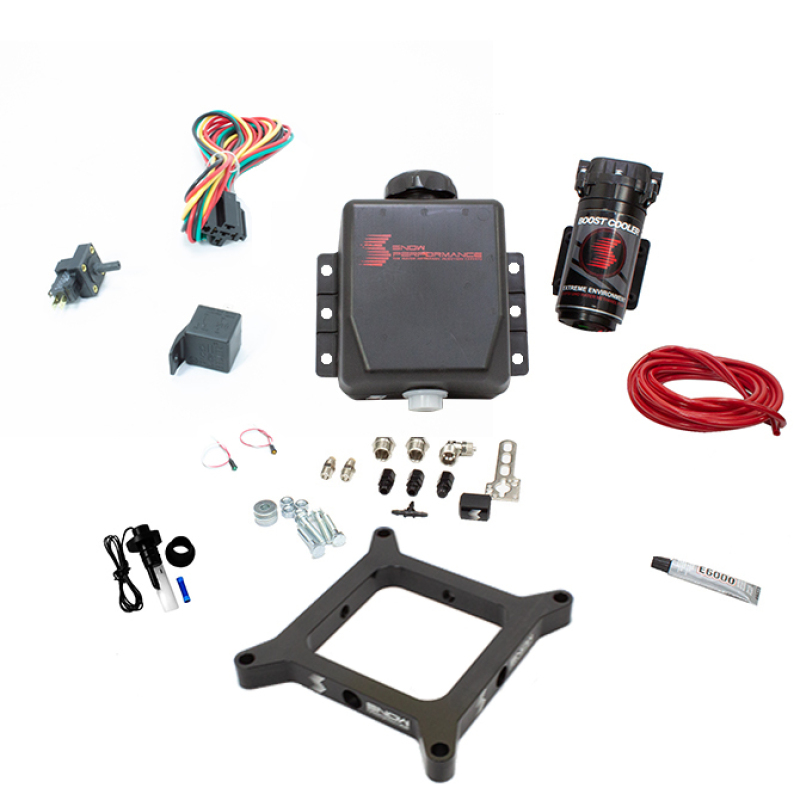 Snow Performance 4150 Flange Gas Stage 1 Naturally Aspirated Water Inj Kit (SS Braided 4AN Fittings) - SNO-15025-BRD