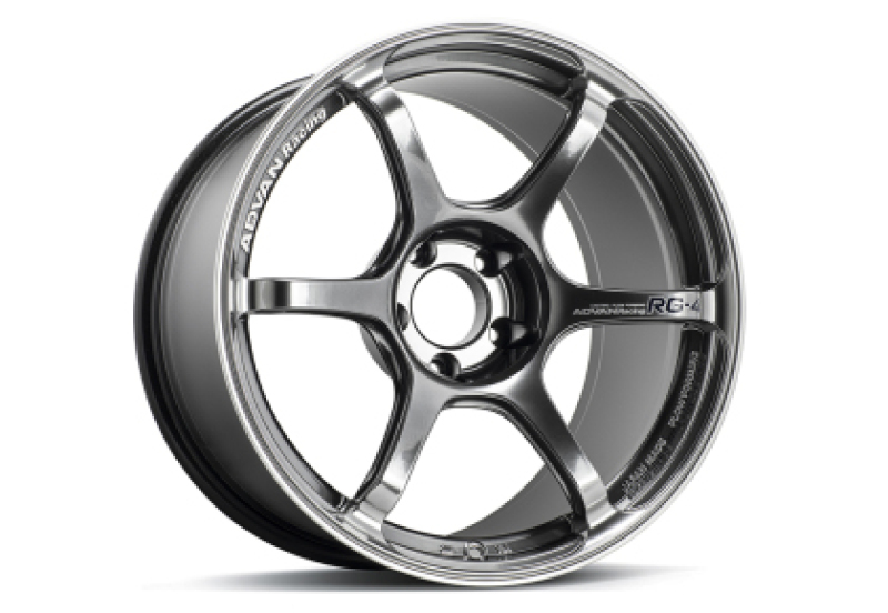 Advan RG-4 18x9.5 +38 5-114.3 Racing Hyper Black & Ring Wheel - YA48J38EHBR
