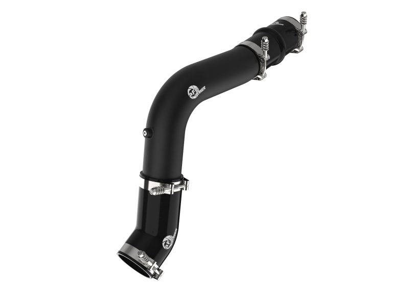 aFe 19-23 RAM Diesel L6-6.7L BladeRunner 3.5 IN Aluminum Hot Charge Pipe - Black - 46-20618-B