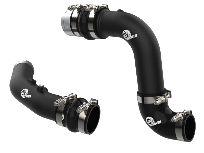 aFe 23-24 Ford F250/F350 Super Duty V8-6.7L BladeRunner 3 In. Aluminum Hot and Cold Charge Pipe- BLK - 46-20684-B