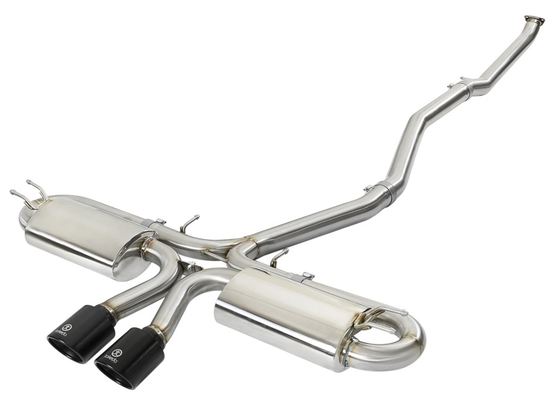 aFe Takeda 3in 304 SS Cat-Back Exhaust w/ Dual Center Black Tips 17+ Honda Civic Si (2dr) I4 1.5L - 49-36618-B
