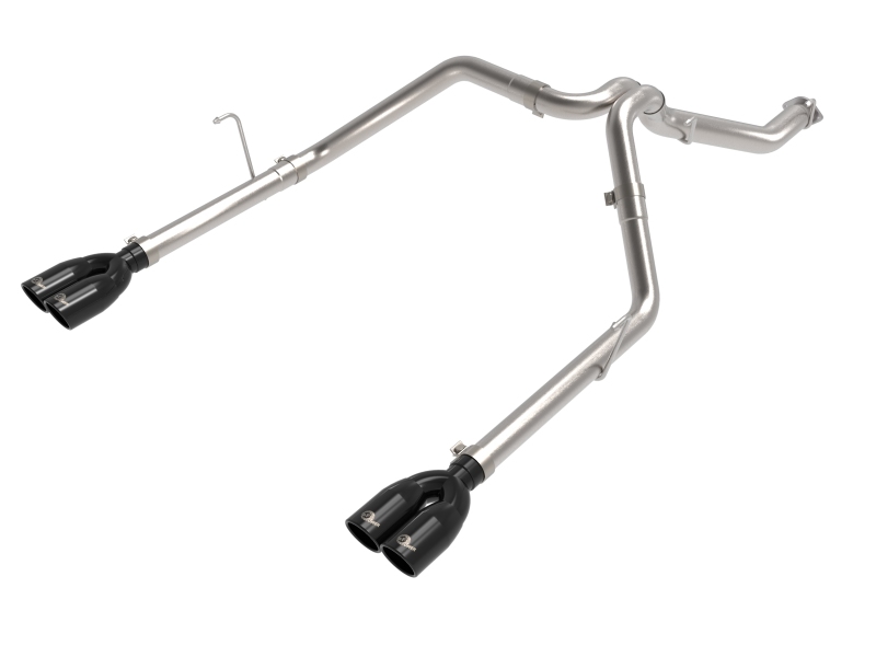 aFe Vulcan Series 3in 304SS DPF-Back 21 Jeep Gladiator V6-3.0L (td) Dual Black Tip - 49-38095-B